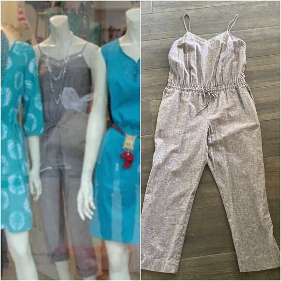 NWOT Size XL Calypso St. Barth for Target linen blend faded brown jumpsuit - Picture 1 of 15